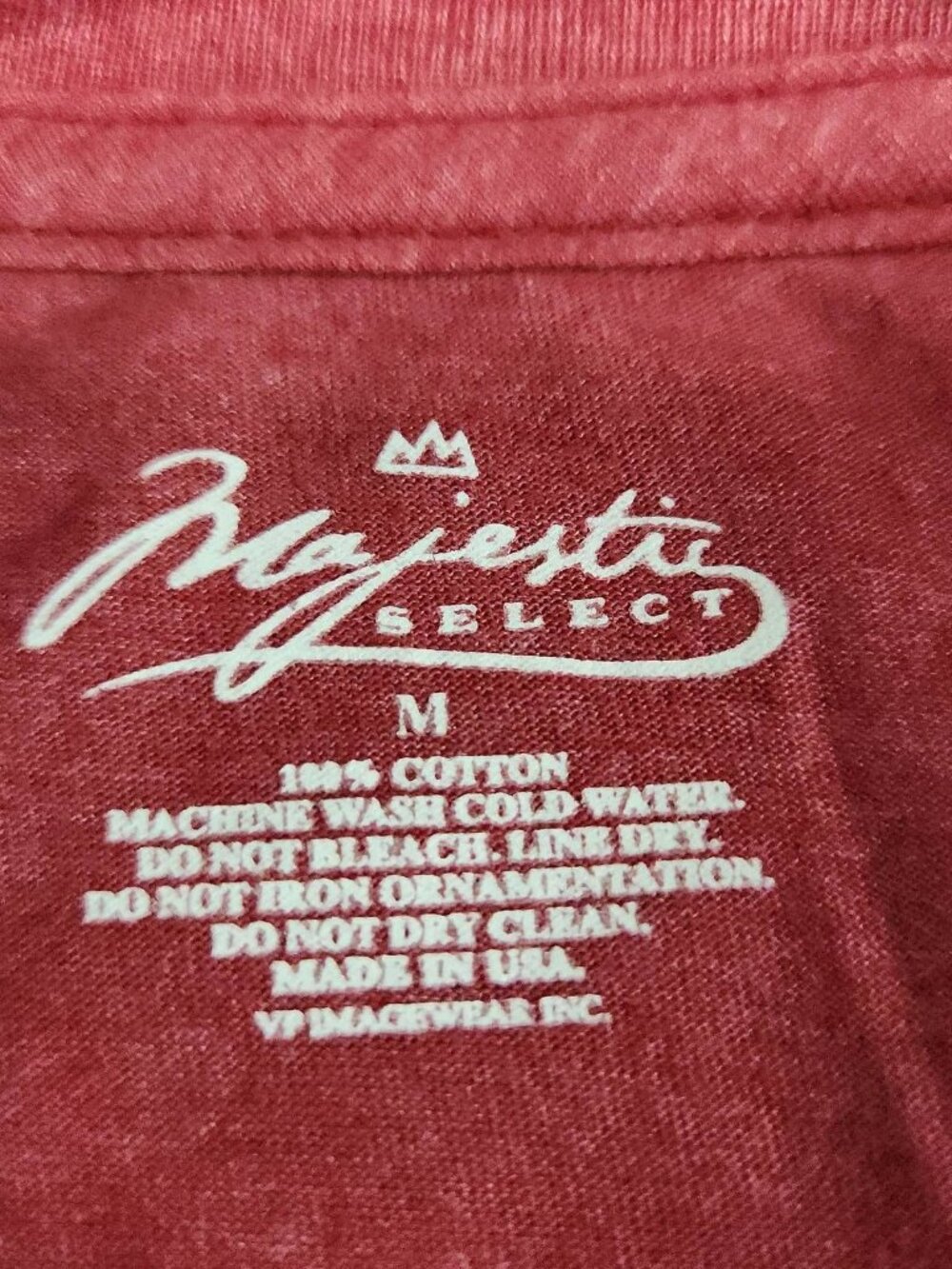 Majestic Philadelphia Phillies T Shirt M Cotton Graphic Tee Red Heather 127 - Picture 9 of 10